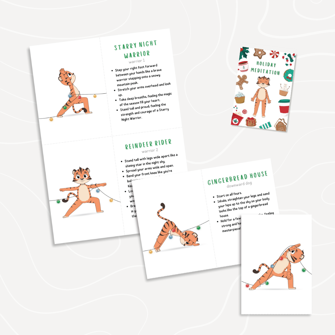 Christmas Yoga Tree Poster & Yoga Cards for Kids!