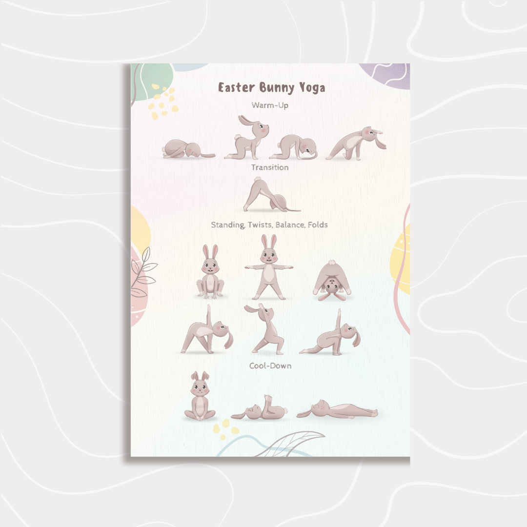 Hop & Flow! Easter Bunny Yoga Sequence & Yoga Cards for Kids