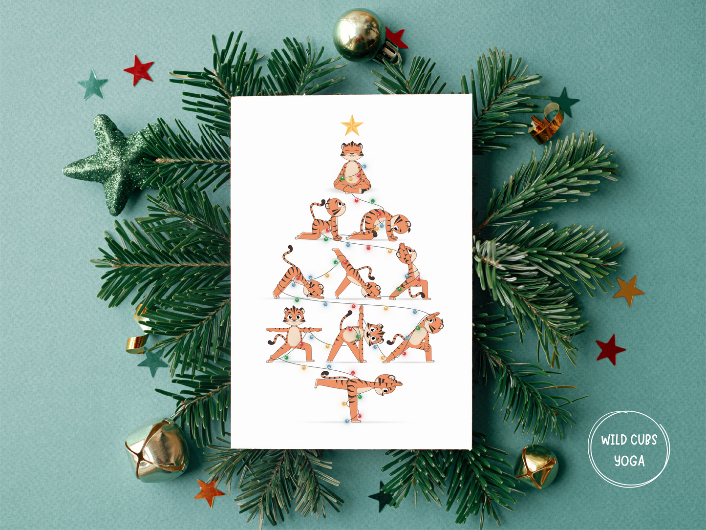 Christmas Yoga Tree Poster & Yoga Cards for Kids!