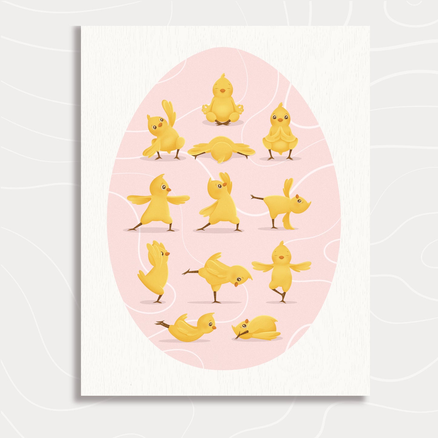 Chick Yoga, Spring Yoga, Hatch & Stretch, Yoga Cards for kids, Yoga sequence for kids, Chickie Yoga