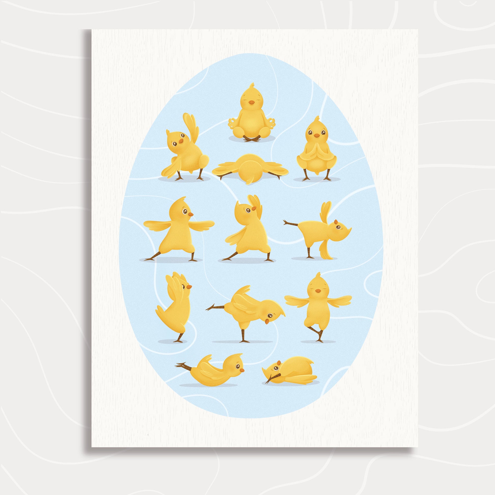 Chick Yoga, Spring Yoga, Hatch & Stretch, Yoga Cards for kids, Yoga sequence for kids, Chickie Yoga